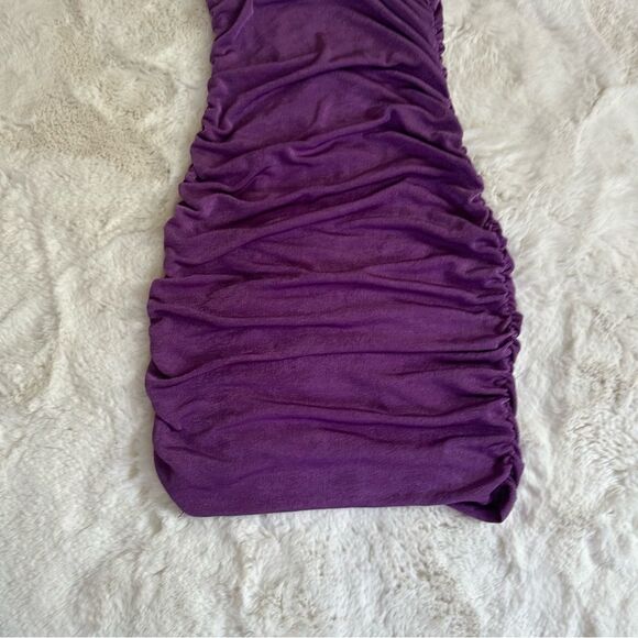 Princess Polly Evelyn purple ruched mini dress halter neck - Picture 5 of 10